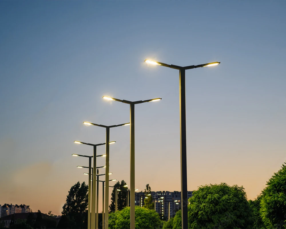 Galvanized light pole